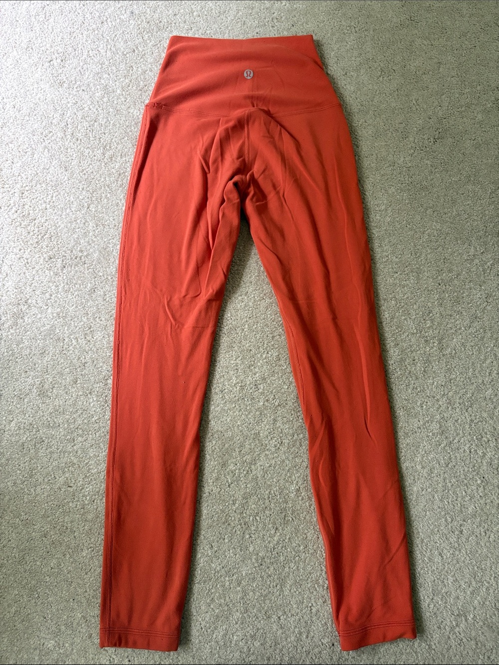 lululemon athletica Kids High-Waist Rust Orange Leggings size 2